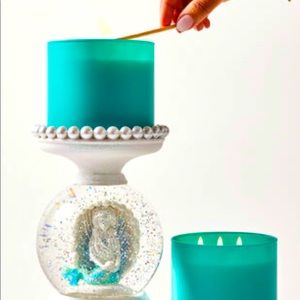 🧜‍♀️ Magical Mermaid Glitter Water Globe Candle Holder Bath and Body Works New